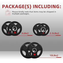 Load image into Gallery viewer, Fitvids 2 Inch Olympic Barbell Weight Plates and Bar Set, 5 FT Barbell Bar and 95 LB(2.5-25 LB)
