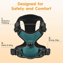 Load image into Gallery viewer, No Pull Dog Harness, No-Choke Soft Padded Reflective Dog Vest Harness with Front Clip &amp; Top Handle, 2 Quick-Release Buckles, Adjustable for Small Medium Large Dogs
