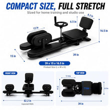 Load image into Gallery viewer, 39"x15"x16.5" Split Leg Stretcher, 240° Adjustable Flexibility Trainer, Foldable Leg Stretch Machine, EPP Memory Foam, Carbon Steel Frame, 560lbs Capacity, Splits Yoga Ballet Home Training
