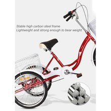 Load image into Gallery viewer, Green,20 inches, Shopping Tricycles for Adults, Pedal Adult Tricycle 20/24 Inch Wheel Options, Large Basket
