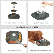 Load image into Gallery viewer, JOJDZD Dog Lick Bowl with Interactive Rolling Ball &amp; Slow Feeder s,Grey
