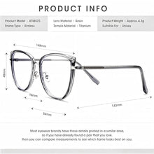 Load image into Gallery viewer, DOERAYMI Blue Light Glasses For Woman,Computer Blue Light Blocking Glasses,Fashion Accessories with Anti-Glare,UV Protection,Screen Fatigue Relief

