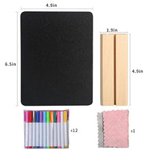 Load image into Gallery viewer, DOCMON Mini Chalkboard Signs, 6 Pack 5 x 7 Inch Tabletop Chalk Board Sign Board with Stand for Food, Buffet, Parties, Message Boards, Table Numbers
