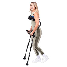 Load image into Gallery viewer, Ergobaum Dual Underarm Crutches for Adults (1 Pair-2 Units) NSN Military Certified, Triple Shock Absorption
