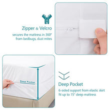 Load image into Gallery viewer, Full Waterproof Zippered Mattress Encasement, Breathable, Noiseless, Machine-Washable Zipped Mattress Cover, Fitting 7" - 13" Deep Mattress 2 Pack
