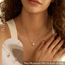 Load image into Gallery viewer, Best Gifts for Dog Lover, Gifts for Dog Owners 2025 Stocking Stuffers for Women Birthstone Necklace for Women Dainty Gold Necklace with Topaz November Birthday Gift for Her Heart Paw Christmas Gift
