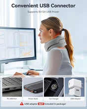 Load image into Gallery viewer, Qwnccet Heated Neck Brace Cervical Collar - Neck Support Brace with Heating Pad, Soft Foam Wraps Keep Vertebrae Stable and Aligned for Relief of Cervical Spine Pressure for Women &amp; Men Gray (L Size)
