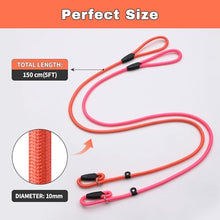 Load image into Gallery viewer, FOVRLZSE 3-Pack Adjustable Dog Slip Leads (Light Pink/Light Blue/Orange)
