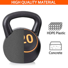 Load image into Gallery viewer, F2C Kettlebell Sets 4 Piece Strength Training KettleBells Weight Set 5lb, 10lb, 15lb, 20lb HDPE Coated Concrete Kettle bell Core Training
