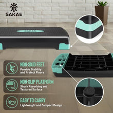 Load image into Gallery viewer, Step Aerobics Platform Set with Weighted Vest &amp; Measuring Tape-Green Black
