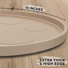 Load image into Gallery viewer, Dog Food Mat Round 10" - Raised Edges Dogs Mat for Food and Water Prevent Spill, Waterproof Cat Food Mats Protect Floors, Easy Clean Dog Bowl Mats for Food and Water, Silicone Pet Feeding Placemats
