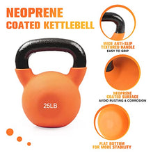 Load image into Gallery viewer, RitFit Neoprene Coated Kettlebell Weight Set, Solid Cast Iron, 5-15 LB (5+10+15 LB)
