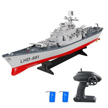 Load image into Gallery viewer, GoolRC Remote Control Warship RC Military Battleship, 1:390 Scale Remote Control Boat for Lakes and Rivers
