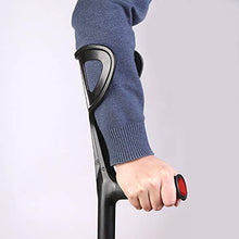 Load image into Gallery viewer, Lightweight Foldable Forearm Crutch, Aluminum Walking Stick,Height Adjustable, Ergonomic Handle with Comfortable Grip 2ZG-02BM (Red)
