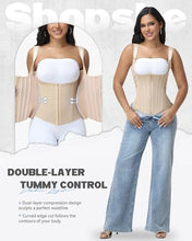 Load image into Gallery viewer, SHAPSHE Waist Trainers Corset Waist Cincher Sport Girdles for Women Waist Shaper  - Tan 3XL
