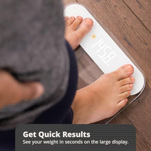 Load image into Gallery viewer, Greater Goods AccuCheck Digital Scale for Body Weight - Accurate Digital Bathroom Scale with High-Precision Sensors, Large Easy-to-Read Backlit Display, 400 lb Capacity, Auto Step-On (Clear)
