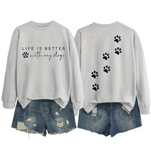 Load image into Gallery viewer, BEJUYOE Sorry I'm Late I Saw A Dog Sweatshirt Women Funny Dog Lover Shirt Casual Crew Neck Long Sleeve Pullovers Lightweight
