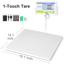 Load image into Gallery viewer, THINKSCALE Medical Grade Floor Scale 440lbs –10g High Precision (0.02lb)–Extra Large Backlit Display–Portable Body Weight Scale for Home, Hospital, Physician, Gym &amp; Bariatric Use– KG/LB
