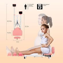 Load image into Gallery viewer, OLenyer Leg Stretcher Pink - Split Machine for Leg Stretching (New Model with Backrest and Phone Holder), Flexibility Stretching Equipment - ,Yoga, Ballet, Dance, Martial Arts
