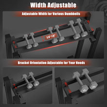 Load image into Gallery viewer, 3-Tier Dumbbell Rack, 1100LB Capacity Adjustable Weight Rack for Home Gym-(Rack Only)
