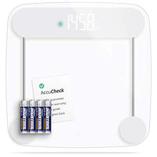 Load image into Gallery viewer, Greater Goods AccuCheck Digital Scale for Body Weight - Accurate Digital Bathroom Scale with High-Precision Sensors, Large Easy-to-Read Backlit Display, 400 lb Capacity, Auto Step-On (Clear)
