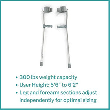 Load image into Gallery viewer, McKesson Forearm Crutches, Arm Crutch, Adjustable, Steel Frame, 28 in x 37 in, 2 Box
