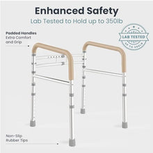 Load image into Gallery viewer, Toilet Handles for Seniors, Toilet Bars for Elderly, Disabled &amp; Handicap - Beige
