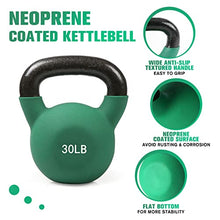 Load image into Gallery viewer, RitFit Neoprene Coated Kettlebell Weight Set, Solid Cast Iron, 5-15 LB (5+10+15 LB)
