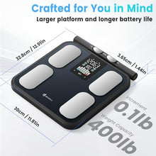 Load image into Gallery viewer, CLORIS 8 Electrodes Digital Smart Scale FSA&amp;HSA Eligible for Body Weight Fat Accurate BMI Muscle Mass Body Composition Measurement Health Analyzer with App Bluetooth
