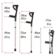 Load image into Gallery viewer, Lightweight Foldable Forearm Crutch, Aluminum Walking Stick, height Adjustable
