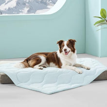Load image into Gallery viewer, MIXJOY Cooling Blanket for Extra Large Dogs Breathable, Dual-Sided with Q-MAX>0.5, Lightweight Pet Cooling Throw Blanket Summer for Dog Bed &amp; Couch Bed, Washable Soft Cat Cold Mat, Aqua Blue, 50x60
