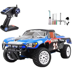 Two-Speed RC Truck for Adult, 1/10 Scale Gas Powered Rally Truck, 80KM/H High-Speed Off-Road RC Car