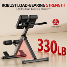 Load image into Gallery viewer, FITKS360 Roman Chair Hyperextension Bench – Adjustable Back Extension Machine for Glutes, Hamstrings &amp; Lower Back – Foldable Multi-Purpose Workout Equipment for Home Gym
