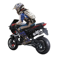 Load image into Gallery viewer, 49cc 4-Stroke Pocket Rocket Motorcycle, Gas Motocross Kids Dirt Bike 8 Inch Wheels Mini Motorcycle, Gas Pocket Motorbike, Black
