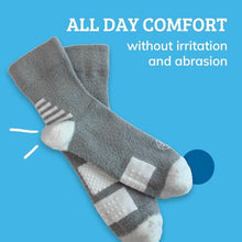 Load image into Gallery viewer, Doctor's Choice Soft Cozy Compression Socks W/Grippers, Crew, Men's, Large, Grey
