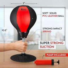 Load image into Gallery viewer, Tech Tools Stress Buster Desktop Punching Bag - Suctions to Your Desk, White Elephant Gifts for Coworker Men and Women, Heavy Duty Stress Relief Ball, Gag Gifts Funny Desk Accessories
