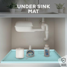 Load image into Gallery viewer, 32x24x1” XL Dog Food Mat - All Purpose Under Sink Liner, Washer and Dryer Covers for The Top, Silicone Griddle Mat for Blackstone - Raised Edges Dog Mat for Food and Water Prevent Spill, Waterproof
