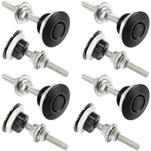 Load image into Gallery viewer, Doaho Packs of 8 Universal Aluminum Vehicle Hood Pins-Quick Release Lock Latch Bumper-License Plate Lock Clip，Quick Release Lock Latch Bumper，Diameter 1.25 inch(Black)
