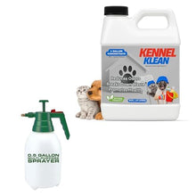 Load image into Gallery viewer, The Nature Company Kennel Klean - Dog Kennel Cleaner I 4 Gallon Mix I Natural Refresher for Dogs &amp; Cats l Strong concentrate! All Natural. (16 oz + Half gallon pump combo)
