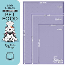 Load image into Gallery viewer, Dog Food Mat - 28x18 Raised Edges Dogs Mat for Food and Water Prevent Spill, Waterproof Cat Food Mats Protect Floors, Easy Clean Dog Bowl Mats for Food and Water, Silicone Pet Feeding Placemats
