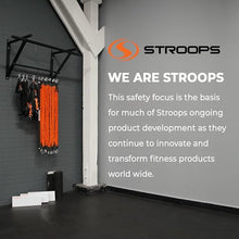 Load image into Gallery viewer, Stroops Son of The Beast Elastic Battle Ropes | Dual Safety Sleeved Resistance Bands Rope for Strength Training, Agility Work, and Full Body Workout | 77lbs, Pair - Black
