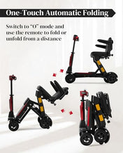 Load image into Gallery viewer, Ecomobi Light Weight Mobility Scooter for Seniors &amp; Adults, 12–30 Mile Range, Foldable Airline Approved Portable 4 Wheel Motorized Scooter with Removable Lithium Battery, 300 lb Capacity, Ultra Red
