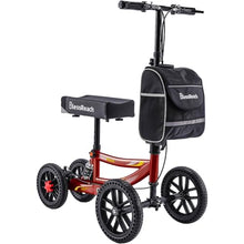 Load image into Gallery viewer, BlessReach Knee Scooter Walker for Adults Foot Injuries Ankle Surgery, Knee Scooters for Adult, Foldable Steerable with Dual Handbrake, Height Adjustable Handle &amp; Knee Pad, 300 lbs Capacity,Burgundy
