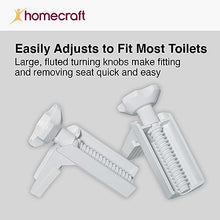 Load image into Gallery viewer, Homecraft Savanah Raised Toilet Seat, 2" High Elevated Toilet Seat Locks Onto Standard Toilets, Portable Assistance Commode Seat with Sturdy Brackets, Medical Aid for Elderly, Disabled, Limited Mobility
