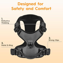 Load image into Gallery viewer, No Pull Dog Harness, No-Choke Soft Padded Reflective Dog Vest Harness with Front Clip &amp; Top Handle, 2 Quick-Release Buckles, Adjustable for Small Medium Large Dogs

