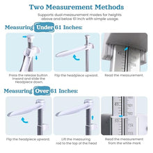 Load image into Gallery viewer, Wall Wall Mounted Height Measuring Rod – Portable Stadiometer 10–225 cm / 3.9–88.6 in – Height Measurement Tool for Kids &amp; Adults – Ideal for Home, Office, Nurse Station
