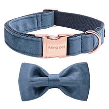 Load image into Gallery viewer, ARING PET Bowtie Dog Collar-Velvet Dog Collars with Removable Bowtie, Cute &amp; Comfortable Dog Collar.
