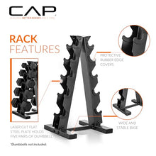 Load image into Gallery viewer, CAP A-Frame Dumbbell Hand Weight Vertical Storage Rack - White
