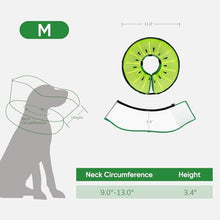 Load image into Gallery viewer, Supet Raised Inflatable Dog Cone After Surgery - Adjustable Recovery Donut Collar with Removable Shield to Stop Licking Wounds &amp; Protect Stitches - Soft Dog Cone Alternative for Medium Dogs (Kiwi,M)
