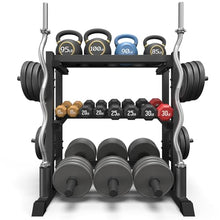 Load image into Gallery viewer, 3-Tier Dumbbell Rack, 1100LB Capacity Adjustable Weight Rack for Home Gym-(Rack Only)
